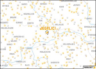 map of Jegrlići