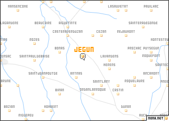map of Jégun