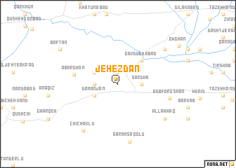 map of Jehezdān