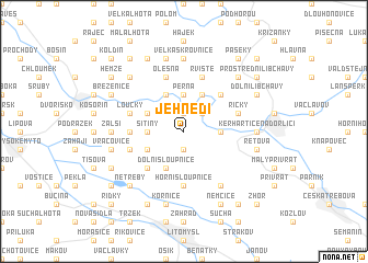 map of Jehnědí