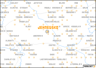 map of Jehnědsko