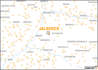 map of Jelašnica