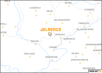 map of Jelašnica