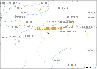 map of Jeldeh Bākhān