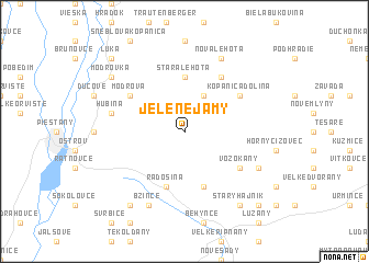 map of Jelené Jamy