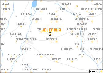 map of Jelenová