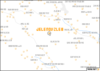 map of Jelenov Žleb