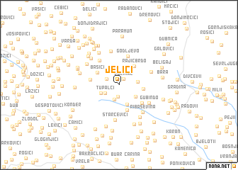 map of Jelići