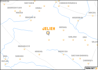 map of Jelī‘eh