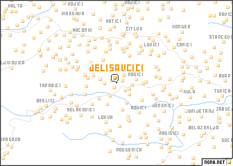 map of Jelisavčići