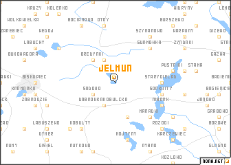 map of Jełmuń