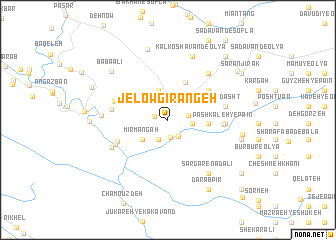 map of Jelow Gīrāngeh