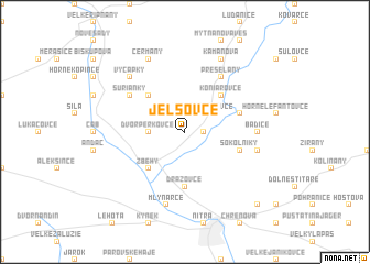 map of Jelšovce