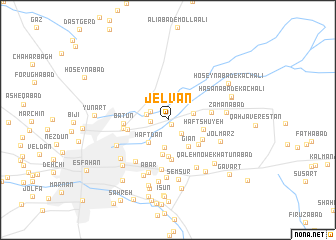 map of Jelvān