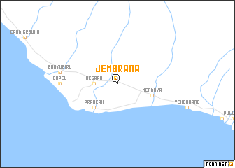 map of Jembrana
