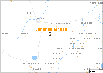 map of Jenane Sidi Amer