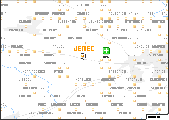 map of Jeneč