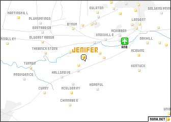 map of Jenifer