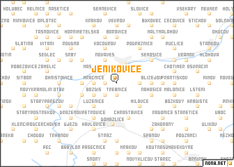 map of Jeníkovice