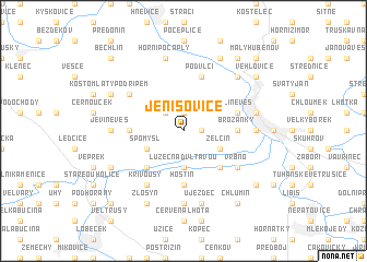 map of Jenišovice