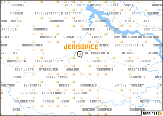 map of Jenišovice