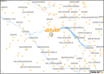 map of Jenjān