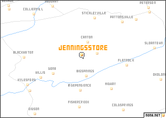 map of Jennings Store