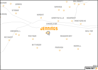 map of Jennings