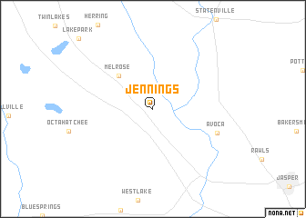 map of Jennings