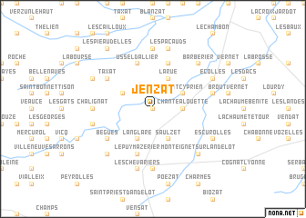 map of Jenzat