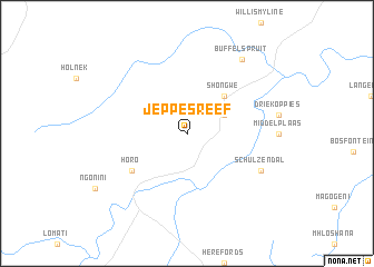 map of Jeppeʼs Reef