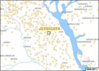 map of Je Rām Garh