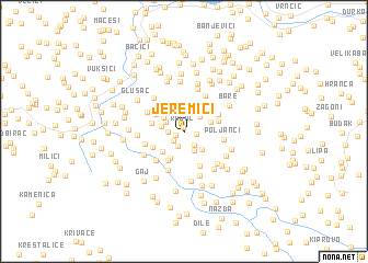 map of Jeremići