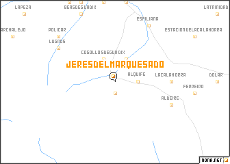 map of Jeres del Marquesado