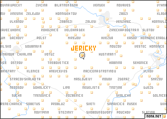 map of Jeřičky