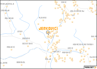 map of Jerkovići