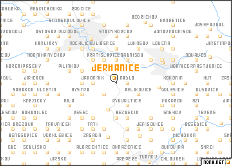 map of Jeřmanice