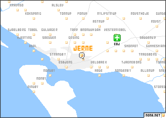 map of Jerne