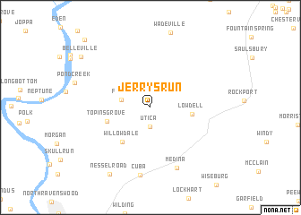 map of Jerrys Run