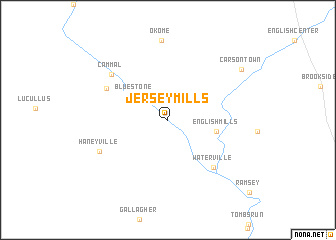 map of Jersey Mills