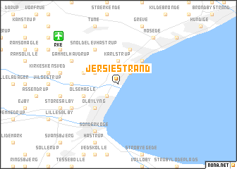 map of Jersie Strand