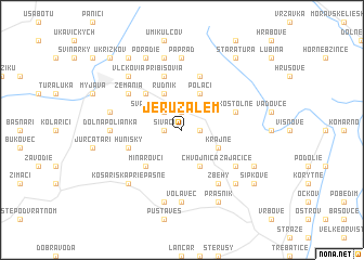 map of Jeruzalém