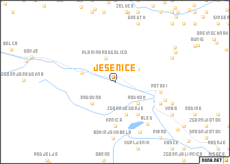 map of Jesenice