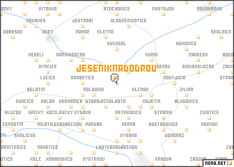 map of Jeseník nad Odrou