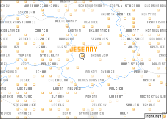 map of Jesenný