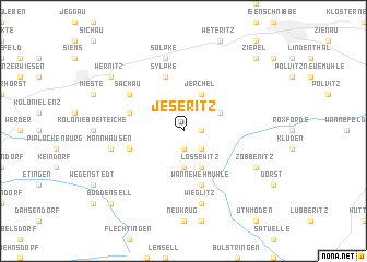 map of Jeseritz