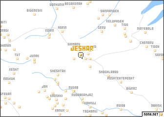 map of Jeshār