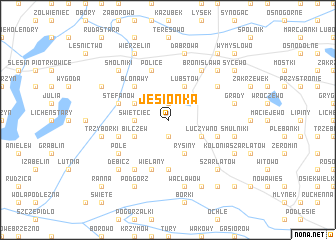map of Jesionka