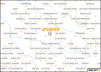 map of Jesionka