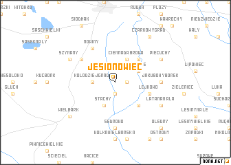 map of Jesionowiec